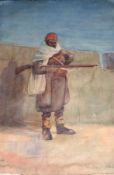 W E BATEMAN, SIGNED AND DATED 1913, WATERCOLOUR, Middle-Eastern Soldier, 9” x 6”