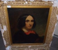 VICTORIAN SCHOOL, OIL, Head and Shoulders Portrait of a Lady, 23” x 19”