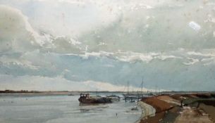 P FORD, SIGNED AND DATED ’82, WATERCOLOUR, Inscribed verso “River Blackwater Heybridge”, 12” x 19 ½”