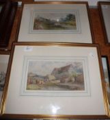 FREDERICK DAVIS, SIGNED AND DATED 1868, PAIR OF WATERCOLOURS, Inscribed to labels verso “Heston Near