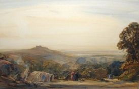 ALEXANDER CARRUTHERS GOULD, SIGNED AND DATED 1920, WATERCOLOUR, Gypsy Encampment, 13” x 20”