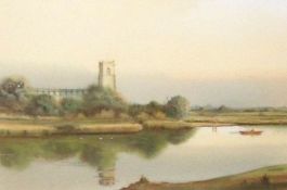 D WINCUP, SIGNED, WATERCOLOUR, “Blythburgh, Suffolk”, 8 ½” x 13”