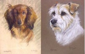 MARJORIE COX, SIGNED, TWO PASTEL DRAWINGS, “Tawny” and “Spice”; together with MARJORIE PORTER,