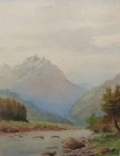 W T FAIRBROTHER, SIGNED, WATERCOLOUR, “Morning on the Tannin River, Petilgam 1916”, 12” x 8”