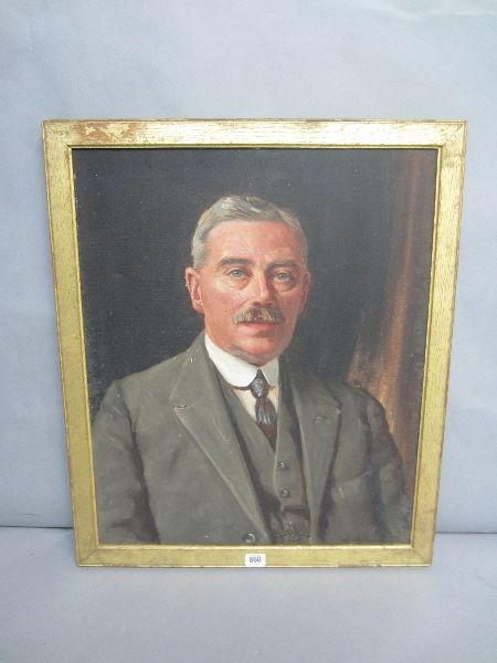 VERNON MILNER C20th, oil on canvas `Portrait of a man, head & shoulders signed lower right 61x51