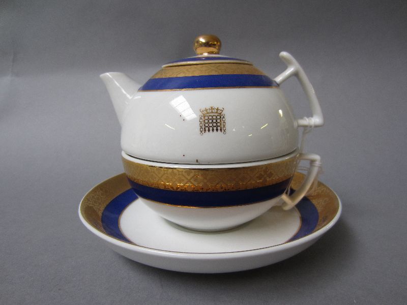 House of Lords teapot, cup & saucer
