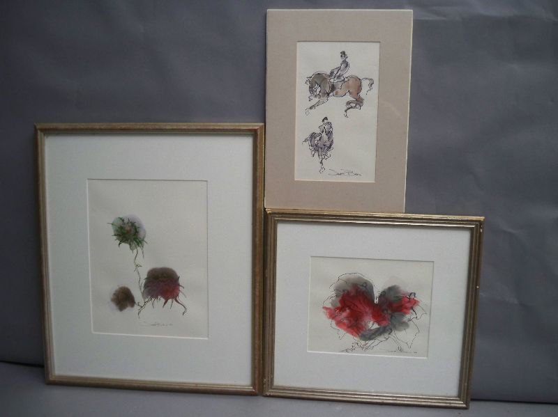 JUDITH BROWN (1932-1992) British watercolour `Flower study II` signed lower right dated `90 35x26