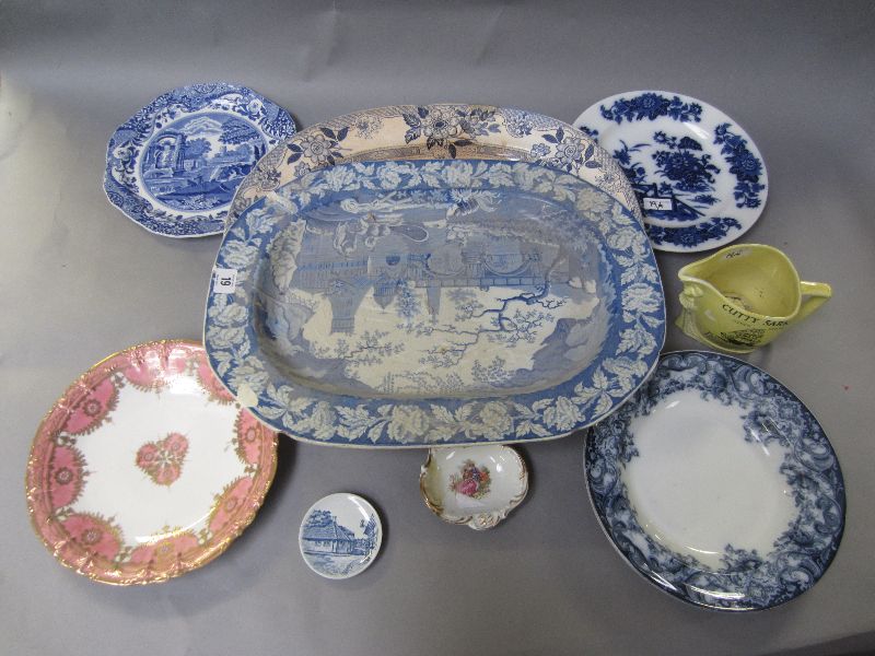 Turkey Plate, meat plate & other assorted ceramics (9)