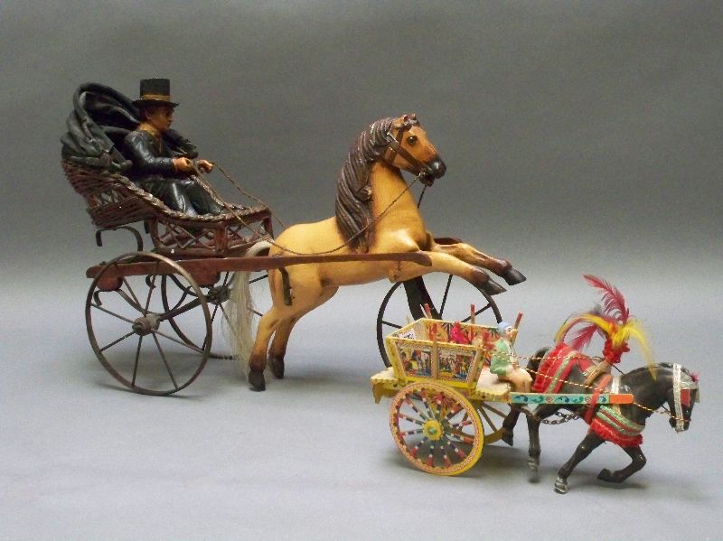 Tricycle model of a horse & trap plus another