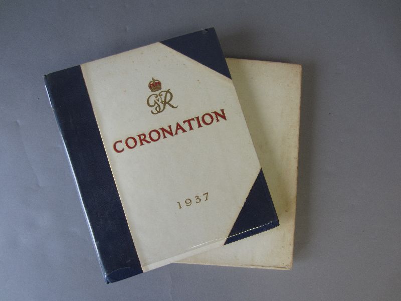 George VI coronation `British Traditional Colours Souvenir` book, containing a facsimile letter to