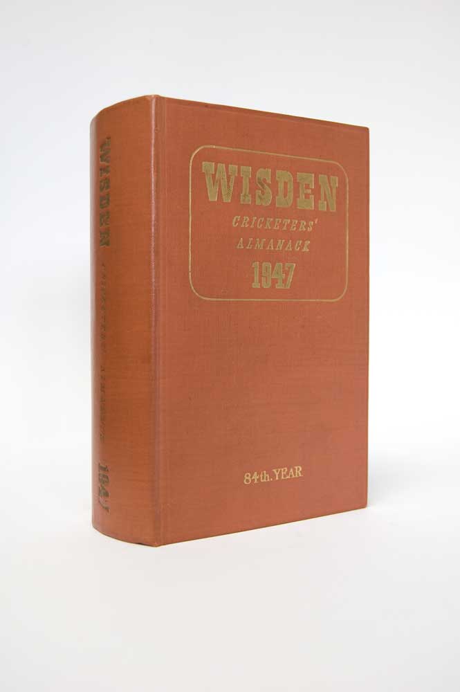 Wisden Cricketers’ Almanack 1947. Original hardback. Very minor fading to spine gilts otherwise in