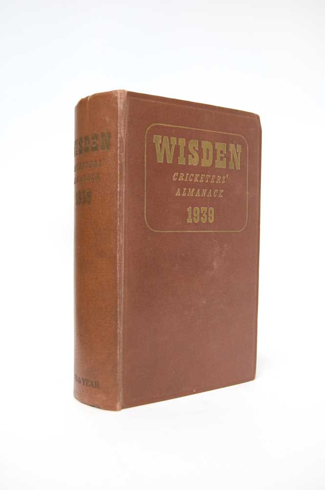 Wisden Cricketers’ Almanack 1939. 76th edition. Original hardback. Fading to spine gilts, minor wear