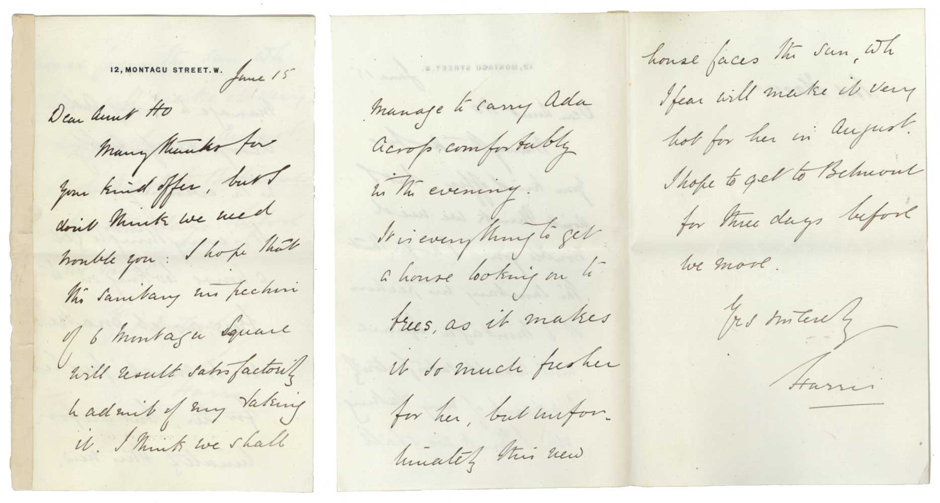 Cricket - Lord Harris, George Robert Canning, Kent & England 1870-1911. Three page handwritten