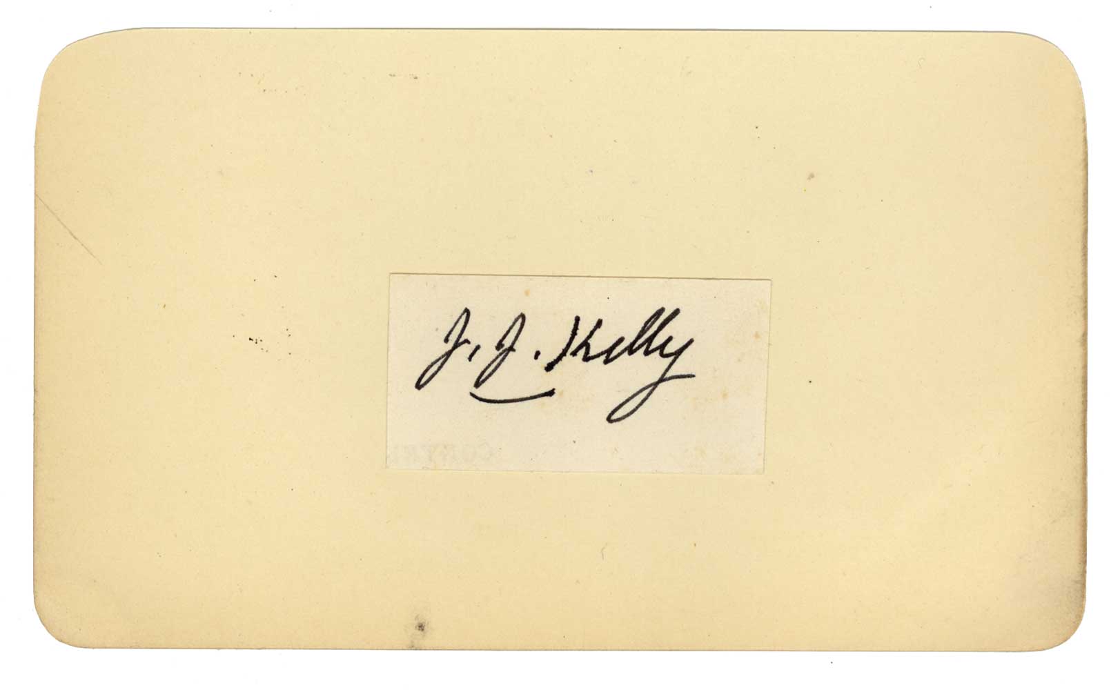 Cricket - James Joseph Kelly. New South Wales & Australia 1894-1905. Excellent ink signature of