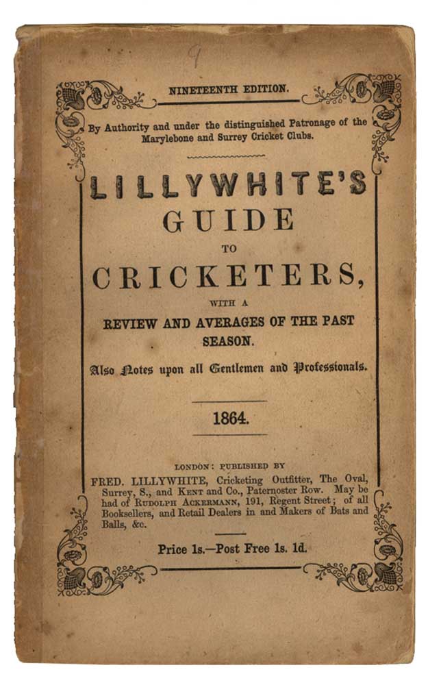 Cricket - `The Guide to Cricketers containing full directions for playing the noble and manly game