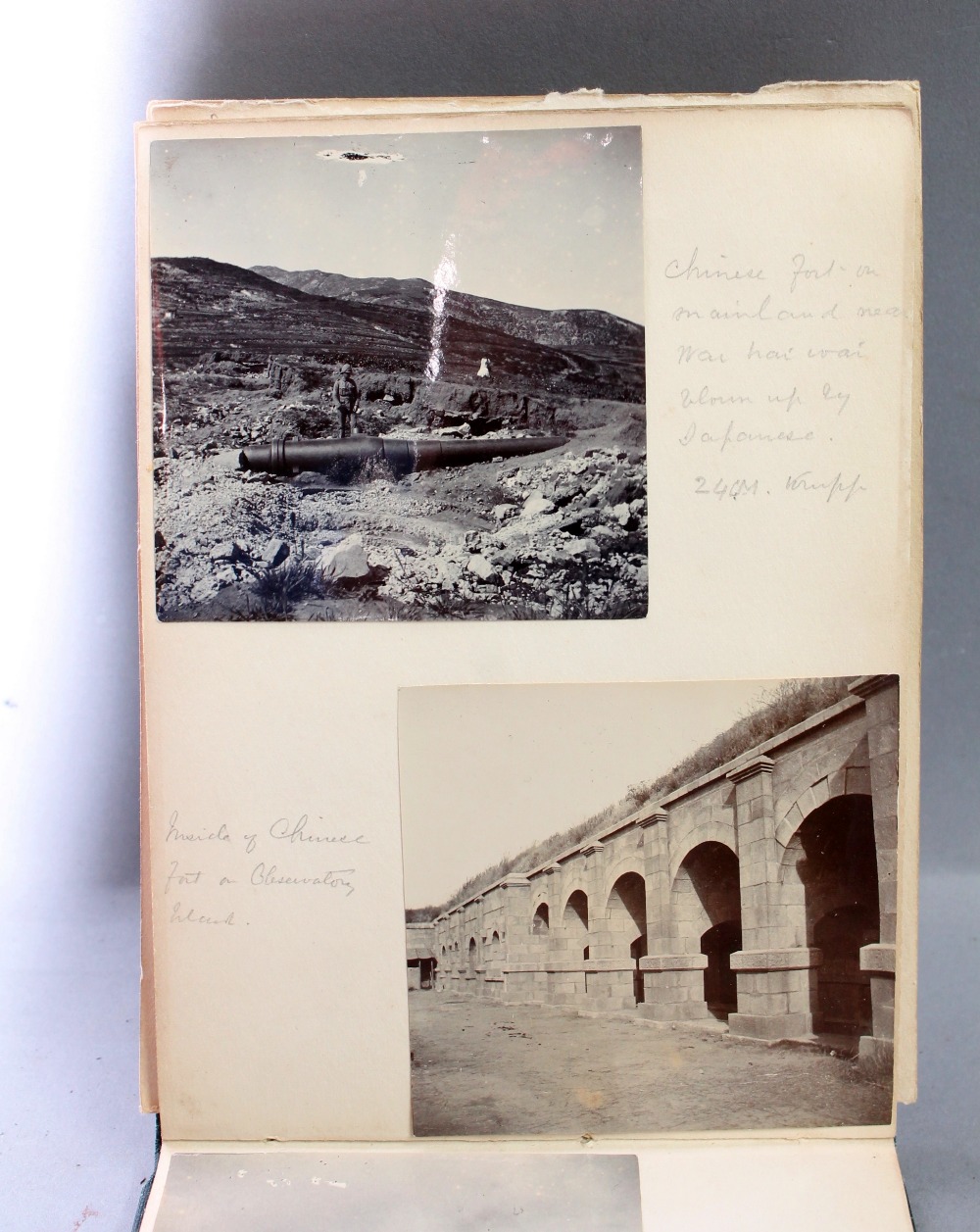 A Chinese photograph album, some relating to the Boxer Rebellion circa 1900, British Army, silver