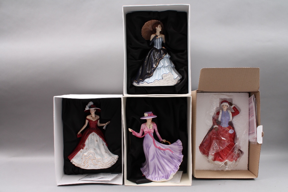 Four boxed Royal Doulton Pretty Ladies figures: `Amy` HN5515; `Georgia` HN5540; `Julie` HN5374,