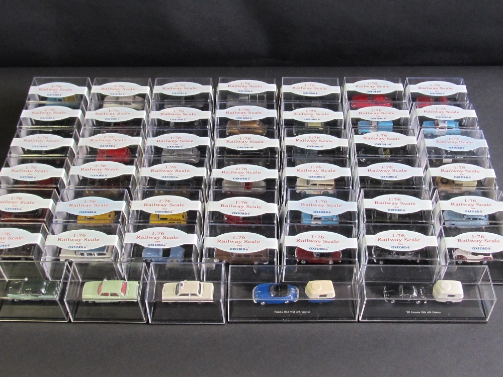 A collection of Oxford boxed 1:76 `Railway Scale` die-cast vehicles.