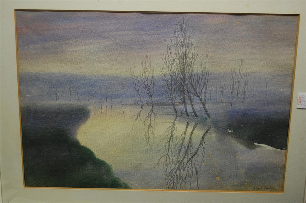 Paul Earee - Trees in Winter, watercolour; and one other by the artist (2)