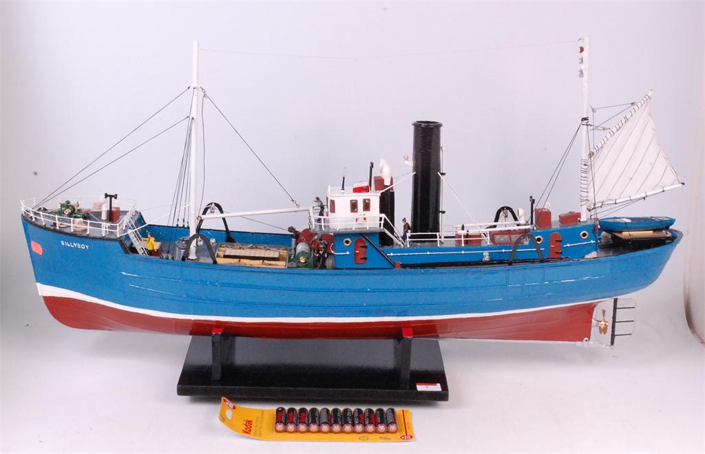 From Calder Kraft kit, Milford Star trawler named Billyboy Redcar, 1:48 scale 35" long on boat