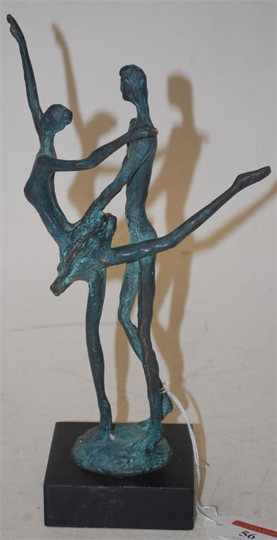 A contemporary bronze sculpture 'The Ballerina'