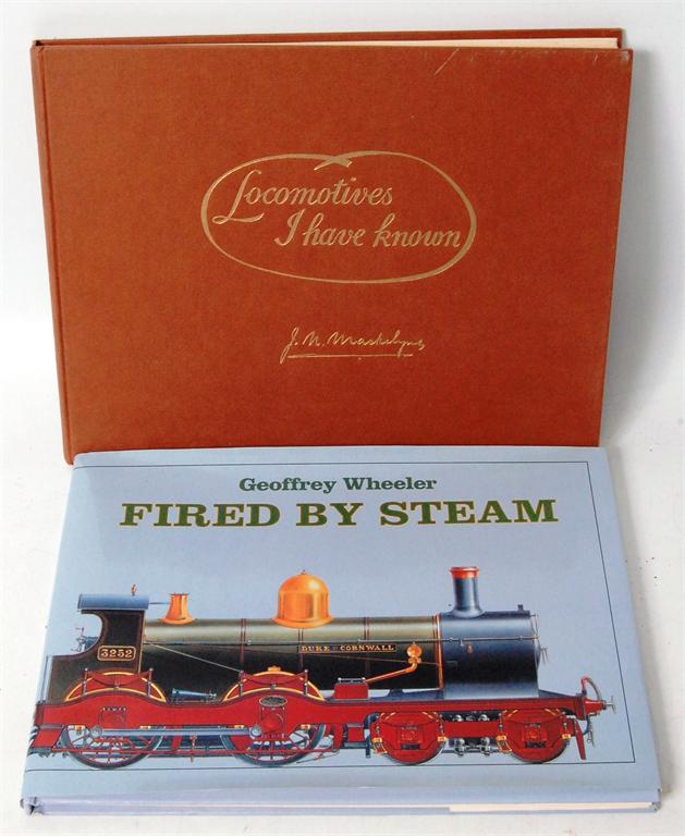 2 hard cover books of locomotive drawings and paintings, `Locomotives I have Known` Maskelyne,