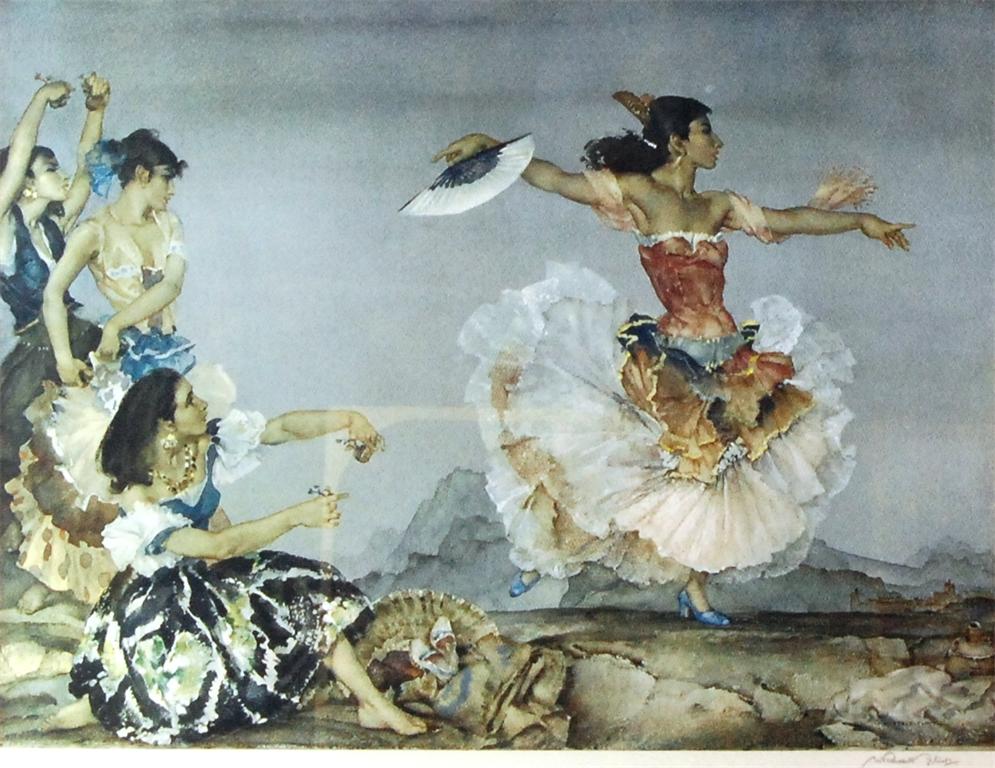 William Russell Flint (1880-1969) - The Danza Montana, Fine Art Trade Guild lithograph, signed in