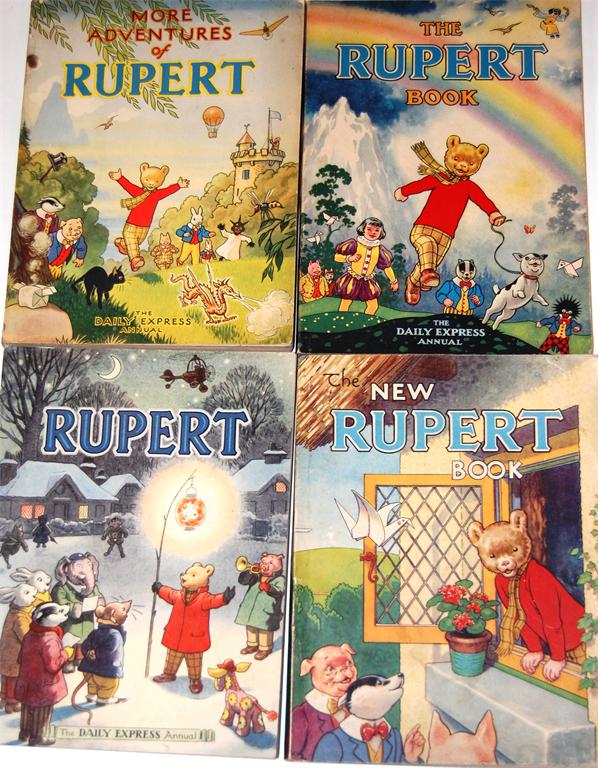 Rupert annuals 1946 to 1949, first editions, all clean and free of inscriptions except 1949 which