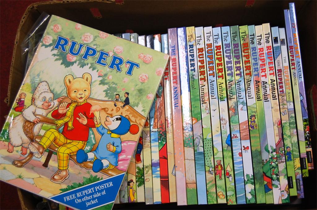 BOX Rupert annuals 1974 to 2010, all fine copies without inscription, No.55 1990 70th anniversary