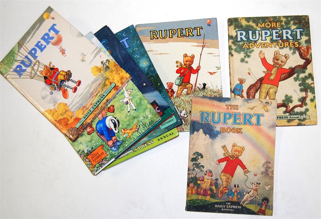 Rupert Annuals, 1948, 1952, 1955, 1957, 1958, 1959, 1960 and 1966, the ownership box has been