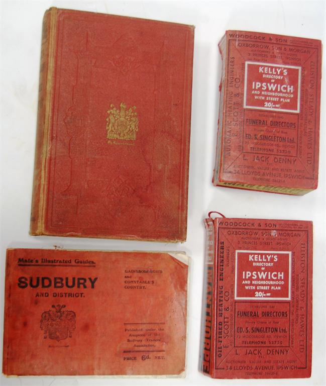 KELLY's Directory of Suffolk 1916, 4to cloth with folding map, Ipswich 1962-63, Ipswich 1963-64