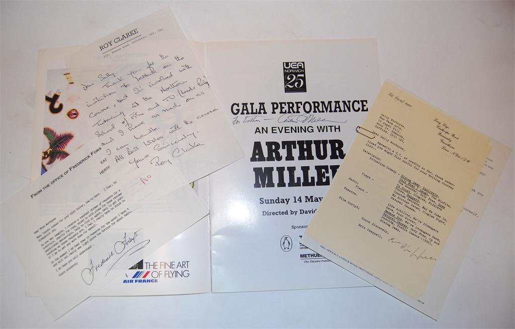 Progamme for Gala Performance Evening  with Arthur MILLER, 14 May 1989 signed by Arthur MILLER,