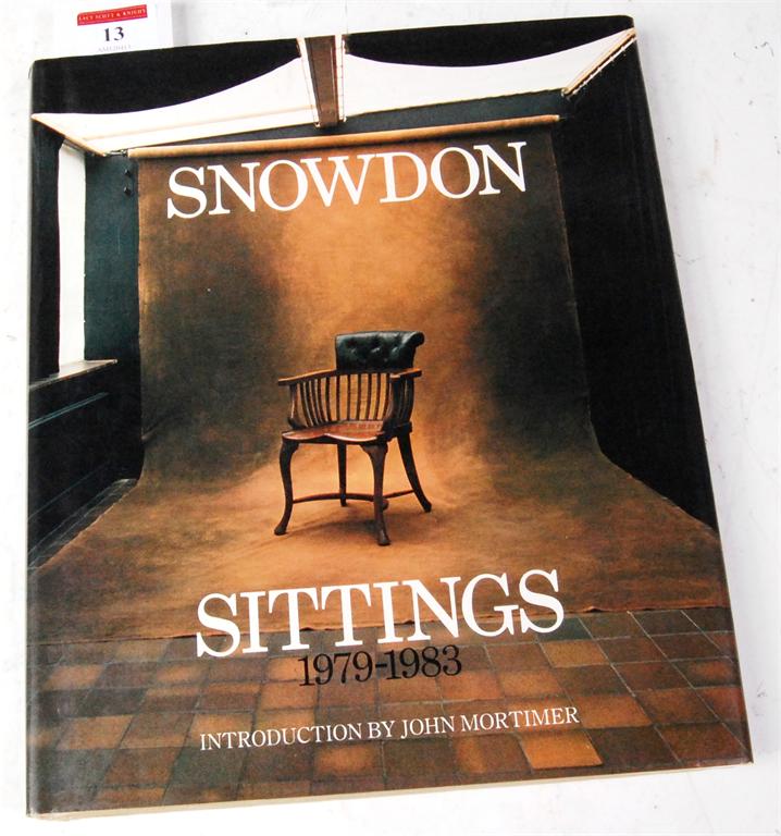 John MORTIMER (introduction, SNOWDON SITTINGS 1979-1983, London 1983, 4to dustwrapper, inscribed
