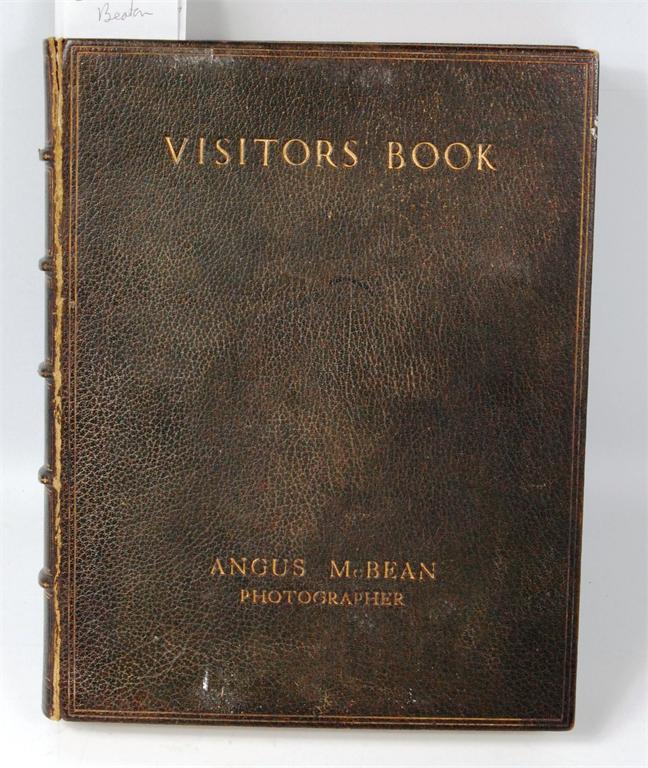 Angus MCBEAN - Studio Visitors Book with over 1100 signatures from 1949 to 1968, almost all