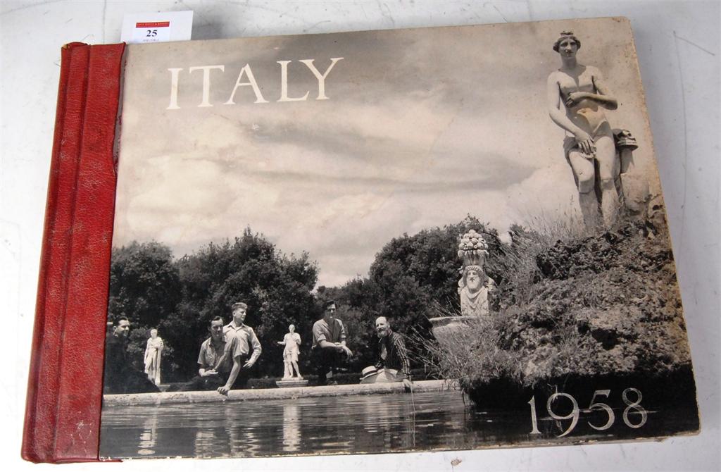 Angus MCBEAN, Italy 1958, same size format and binding as lot 22, personal album of photos taken