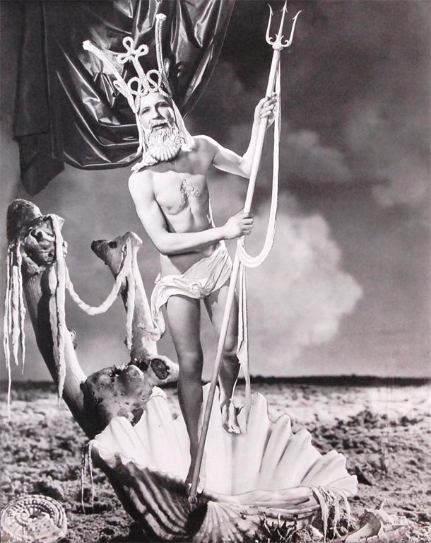 Angus McBean - Neptune Christmas card 1940, gelatin silver print, signed and dated to the margin