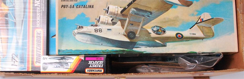 13 plastic 1/72 scale aircraft kits by Airfix, Matchbox, Profile Series, all appear as issued in