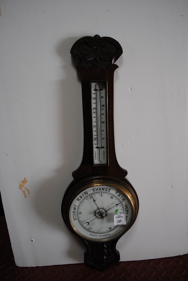 Oak framed Barometer