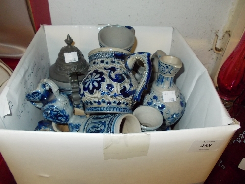 Similar quantity of 19th Century German stoneware pottery