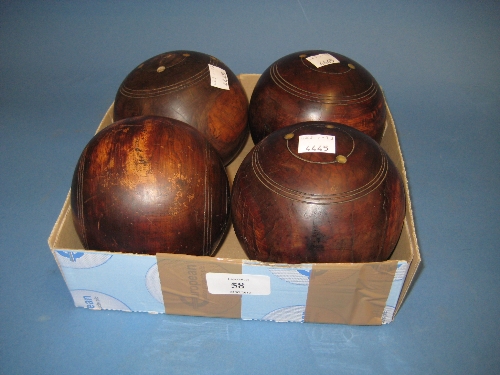 Set of four early 20th Century hardwood bowls