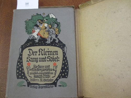 One volume `Der Kleinen Sang Und Spiel` by Joseph Libb, dated 1911 with printed colour