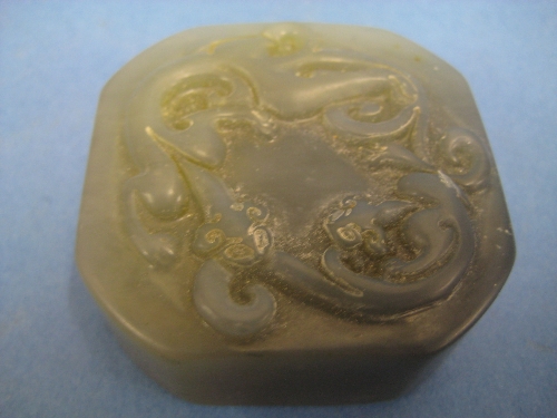 Chinese jade seal carved with a dragon