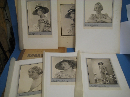 Dorothy Wilding, a group of five signed photographic studio portraits of a society lady together