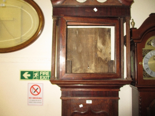 19th Century oak mahogany crossbanded longcase clock case