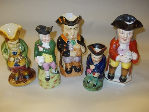 Group of five various Continental and English late 19th / early 20th Century Toby jugs
