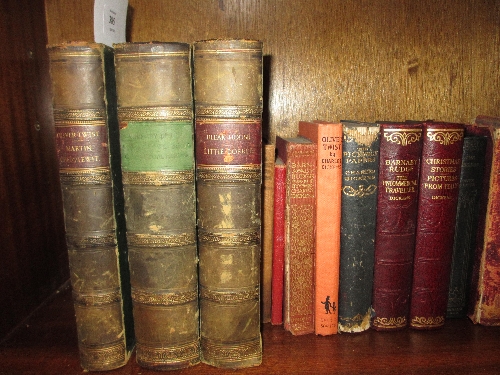 Group of three volumes of Dickens together with a quantity of various other books