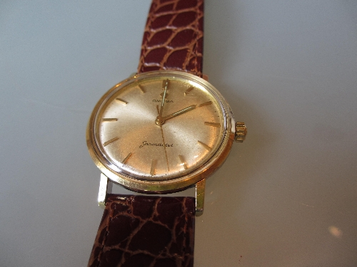 Mid 20th Century Omega Seamaster wristwatch with gold plated and stainless steel case, the