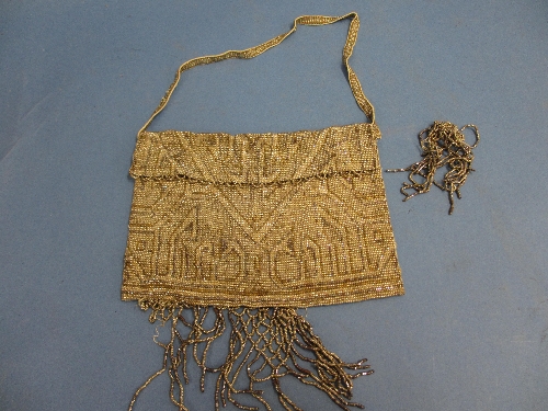 19th Century cut steel mounted evening purse