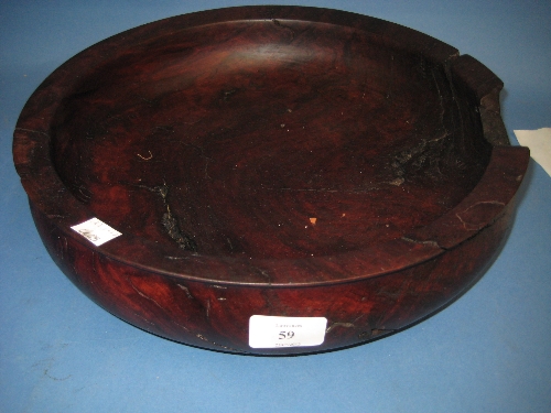 Australian turned red gum tree wooden fruit bowl