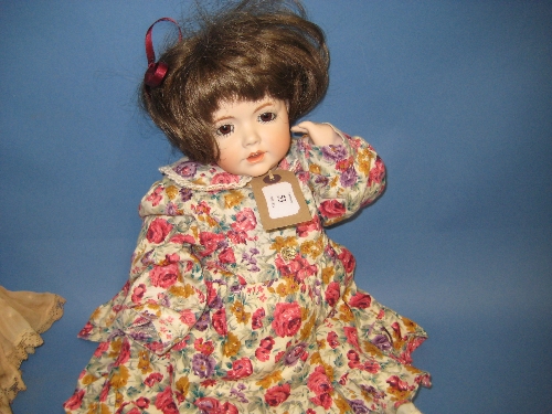 Porcelain Hilda J.D.K. 237 doll having sleeping eyes, 16ins high